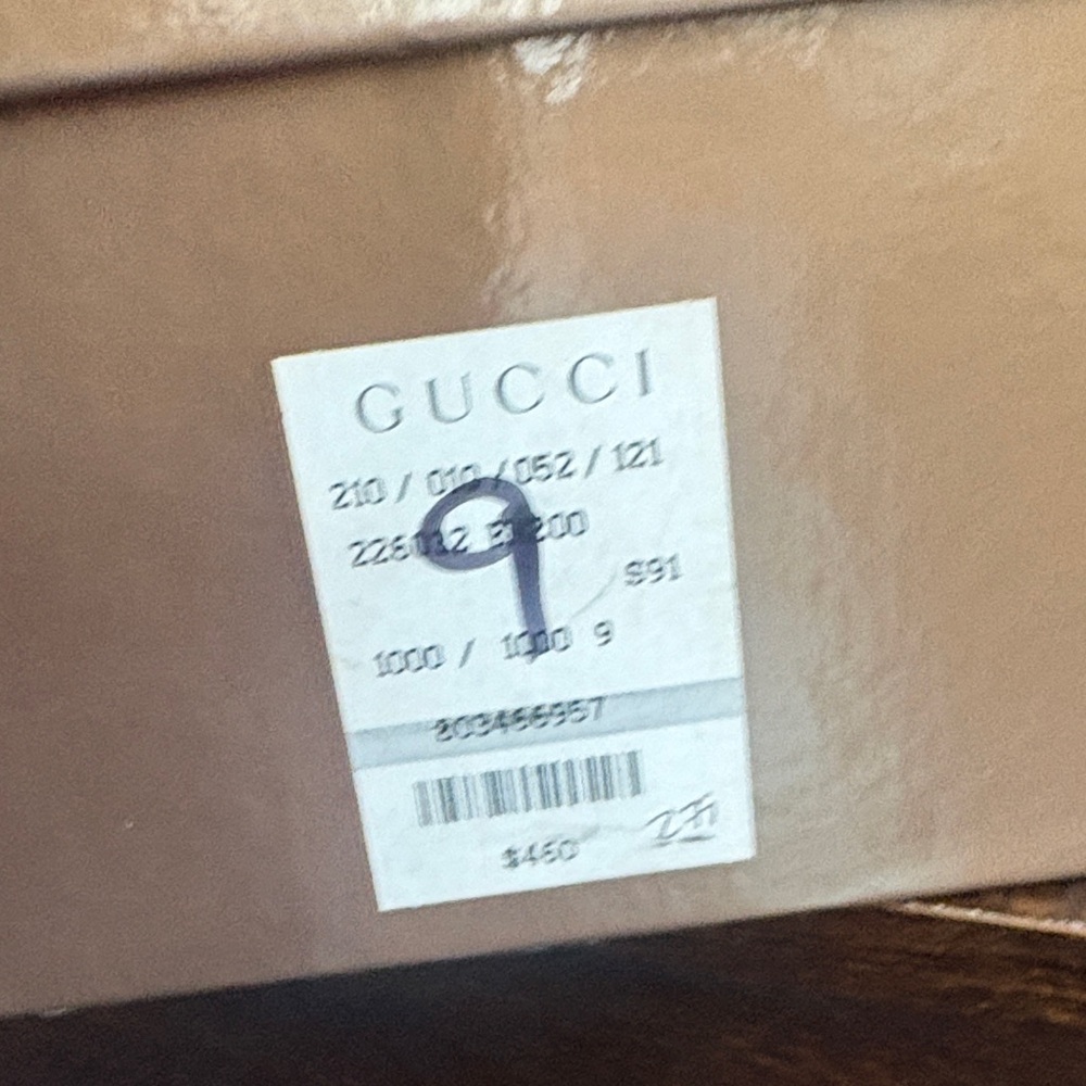Gucci jordaan Beige Suede Loafers with Red & Green Web - Picture 9 of 10